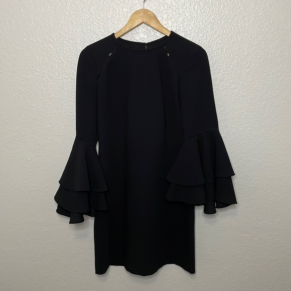 CHELSEA28 Dress With Bell Sleeves | Black | Size 6 - Picture 1 of 9